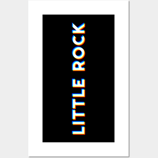 Little Rock Arkansas CMYK Glitch Type Posters and Art